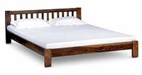 Mamta Decoration Sheesham Wood Queen Size Bed for Bedroom Stylish | Natural Finish [Rs 6100 Coupon]