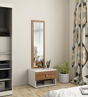 Engineered Wood Dressing Table with Mirror and Storage Wooden Make-Up Vanity Table [Rs 3000 Coupon]