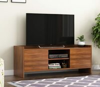 Engineered Wood TV Display Cabinet with Storage Shelf for Home (Exotic Teak Finish) [Rs 1100 Coupon]