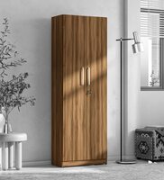 Engineered Wood 2 Door Wardrobe Wooden Almirah for Bedroom Living Room Home (Brown Finish) [Rs 3900 Coupon]