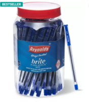 Reynolds Brite BP Pen Jar Ball Pen (Pack of 50, Blue)