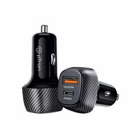 pTron Bullet Zip Mini 52.5W Car Charger with Dual Output, Super Fast Charging