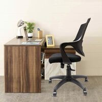 Home Centre Aurora Mesh Medium Back Office Chair - Black [Rs 1400 Coupon]