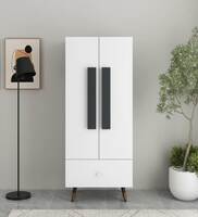 Flipkart Perfect Homes INNOVA Engineered Wood 2 Door Wardrobe  (Finish Color - Slate Gray & White, Knock Down)