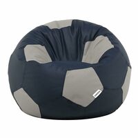 Solimo Premium Faux Leather Football Bean Bag Filled with Beans | Capacity: Upto 6 Ft 3 In Height