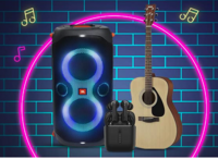 Mega Music Fest Up To 75 % Off On Headphones Speakers Guitars & More (6-10 June)