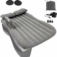 E-COSMOS Car Travel Inflatable Car Bed Mattress with Two Air Pillows, Car Air Pump and Repair Kittravel,Trips,Camping,Picnic,Pool & Beach|Universal Fit (Grey)