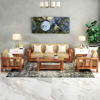 NATRAJ ART & CRAFT Sheesham Wood 5 Seater Sofa Set 