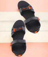 Sparx  Men SS 582 Black, Orange Sports Sandal