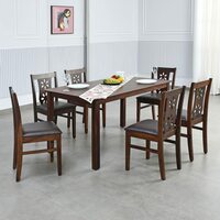 home by Nilkamal Rigel 6 Setaer Solid Wood Dining Set With Chairs @19,872
