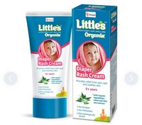 Little's Organix Diaper Rash Cream, with Organic Ingredients (Aloe Vera and Neem extract), Dermatologically Tested, White 50g Pack of 1 by Wellify