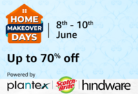 Home Makeover days Upto 70% off (8-10 June) 