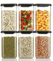 ShopGlobal Unbreakable Air Tight Kitchen Storage Containers Set of 6 - 1100 Plastic Grocery Container on Flipkart