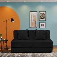 TRENDY VIBES Small Folding Sofa Bed, 2 Seater, Versatile Furniture