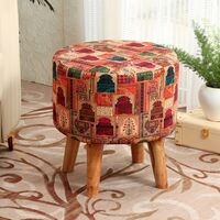 Nacia Printed Sitting Stool For Living Room Decoration Furniture