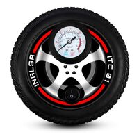 Inalsa Tyre Inflator ITC 01, Compact and Elegant Design, DC 12V Tyre Inflator, 150 PSI with Dial Pressure Gauge, Power Cord (Black)