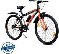 LEADER Spyder MTB Cycle/Bike with Complete Accessories 27.5 T Mountain Cycle  (Single Speed, Black, Orange)