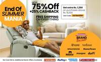 End Of Summer Mania Sale- Up to 75% OFF + 25% Cashback on Furniture & Decor