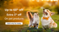 Pet Supplies Day - Upto 60% Off + Extra 3% Off on Pet Products