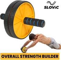 Double Wheel Abs exerciser with Knee Pads