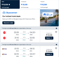  Skyscanner: Chennai to Bangkok RETURN DIRECT flight for ₹15038 Dates: Early September 2024