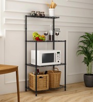 Denham 3 Shelf Kitchen Racks In Black Colour 