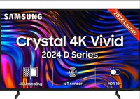 Samsung 163 cm (65 inches) D Series Crystal 4K Vivid Ultra HD Smart LED TV UA65DUE70BKLXL (Black)