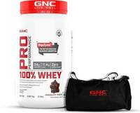 GNC Pro Performance 100% Whey Protein Powder (2lbs) & Gym Bag Combo Whey Protein  (2 pounds, Chocolate Fudge)