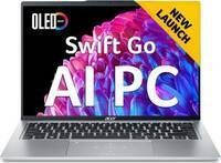 Acer Swift Go 14 AI PC Premium Laptop Intel Core Ultra 7 155H (35.56cm 14-inch OLED WQXGA+/16GB LPDDR5x/1TB SSD/Intel Arc Graphics/1440p Camera with Shutter/WiFi 7/Win 11/MSO) SFG14-73, Pure Silver, 1.3 Kg