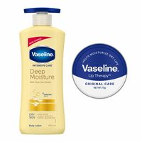 Vaseline Lip Tins Original Care, 17g + Vaseline Deep Moisture Serum In Lotion, 400 ml