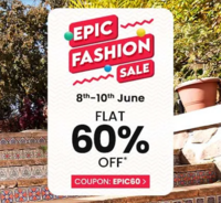  EPIC Fashion Sale-Flat 60% OFF* on Select Fashion products