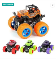 ZUNBELLA 4WD Mini Monster Friction Powered Trucks for Kids with Big Rubber Tyres  (Multicolor)