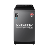 SAMSUNG 8 kg 5 Star Inverter Fully Automatic Top Load Washing Machine (WA80BG4542BDTL, Diamond Drum, Dark Gray)