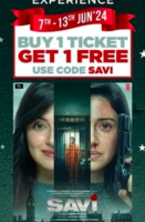 Buy One Get One FREE on Savi Movie Tickets [7-13th Jun]