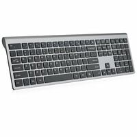 cimetech Rechargeable Wireless Keyboard, 2.4G USB Full Size Slim Computer Keyboard for Mac, Windows, PC, Laptop [Apply ₹100 off coupon]