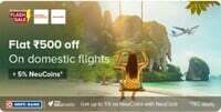 TataNeu - Flat 500 Off on Domestic Flights