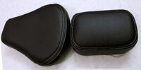 AutokraftZ Faux Leather Artificial Lather Seat Cover for Royal Enfield (Black)