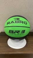 Rabro Basketball, Basketball Size 3, BR3 Rubber Basketball Official Size & Weight (Black Green)