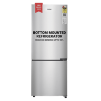 Haier 237 Litres 2 Star Frost Free Double Door Bottom Mount Convertible Refrigerator with Antibacterial Gasket (HEB-242GS-P, Moon Silver)