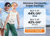 Buy 3 @ 42% Off* for All Users- On Entire Range