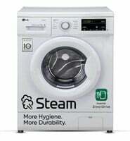 LG 7 kg 5 Star with Steam, Inverter Direct Drive Technology, 6 Motion Direct Drive, Touch Panel and 1200 RPM Fully Automatic Front Load Washing Machine with In-built Heater White