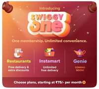 Swiggy One Membership :- Rs.9 For 1 Month & ₹30 For 3 Months (User Specific)
