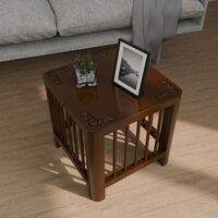 Ereteken ART Wooden End Table, Boho Side Table 