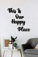 "This Is Our Happy Place" MDF Cut Out For Wall Decoration