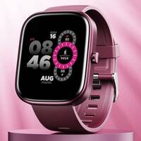 boAt Ultima Prism with 1.96" AMOLED Display,BT Calling,boAt Coins & Watch Face Studio Smartwatch  (Burgundy Strap, Free Size)