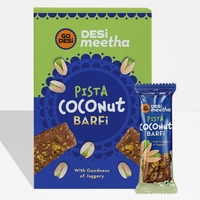 Go Desi Pista Coconut Barfi - Pack of 35 x12gm each (420gm)