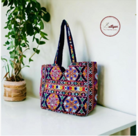 Lekhraj Handicraft womens Rajasthani Multicolor Matka Handbag (11 * 15 Inch)