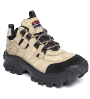 Woodland Men Khaki Nubuck Leather Sneakers