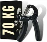 CHUBS Adjustable Hand Grip Strengthener, Hand Exerciser, Strength Trainer,Non-Slip Gripper, Great For Athletes Pianists Kids Hand Rehabilitation Exercising Hand Gripper, Plastic (JETBLACK)