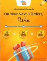 Apollo 24/7 - Win 25/50/75 Health Credits on Next 3 Orders